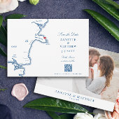 ヨークメーンマップネイビーデスティネーションウェディング セーブザデート