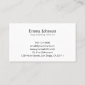 ヨークモダンシャーテリアロゴドッグ歩く 名刺 (裏面)