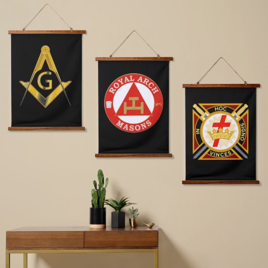 ヨークライト・メイソン 吊り下げ型タペストリー (非対称)