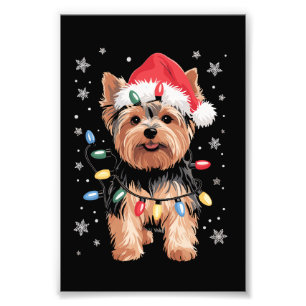 ヨークリークリスマス犬ロングXmasギフト フォトプリント