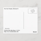 ヨーク劇場マーキーエルムハーストイルで宝石を復元。 ポストカード (裏面)