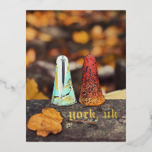 ヨーク幽霊UKフォイルポストカードハロウィン不気味