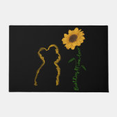 ヨーク最高のシアのテリア犬の母は常に子犬の子犬の愛撫 ドアマット (正面)