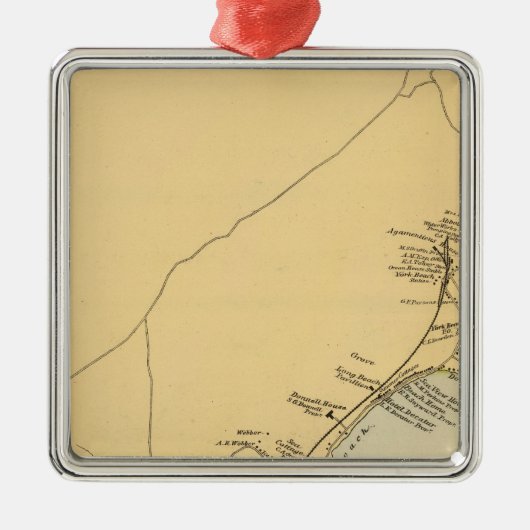 ヨーク港、ヨークのビーチ メタルオーナメント (正面)