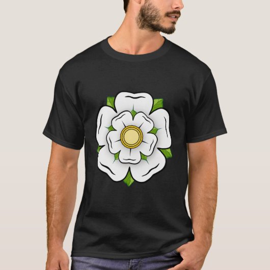 ヨーク白バラ英国ヨークシャー州旗O Tシャツ (正面)