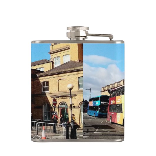 ヨーク駅の外 フラスク (裏面)