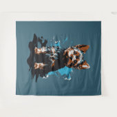 ヨーク鮮やかシャーテリアスプラッシュアート タペストリー (正面(横))