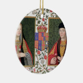 ヨーク(1465-1503年の) aのエリザベスの二重ポートレート セラミックオーナメント (右)