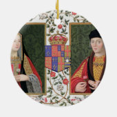 ヨーク(1465-1503年の) aのエリザベスの二重ポートレート セラミックオーナメント (裏面)