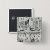 ヨーク、A.D 1595-96年のパン屋 缶バッジ (正面&裏面)