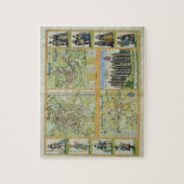 ヨーク、Shrewsbury、ランカスターおよびリッチモンドの地図、 ジグソーパズル (縦)