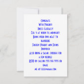 ヨーグルトおよびFixins明るい色キャンデーの招待 招待状 (裏面)