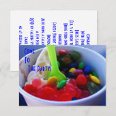 ヨーグルトおよびFixins明るい色キャンデーの招待 招待状 (正面/裏面)
