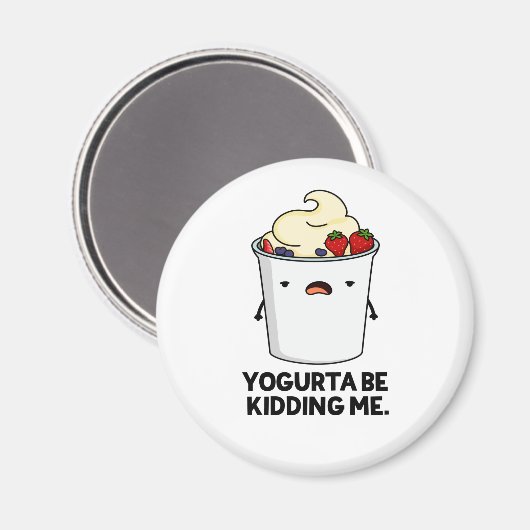 ヨーグルトプンをヨーグルトおもしろいからかってる マグネット (正面/裏面)