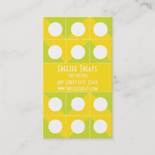 ヨーグルト凍っていロイヤリティ名刺 ロイヤリティカード (正面)