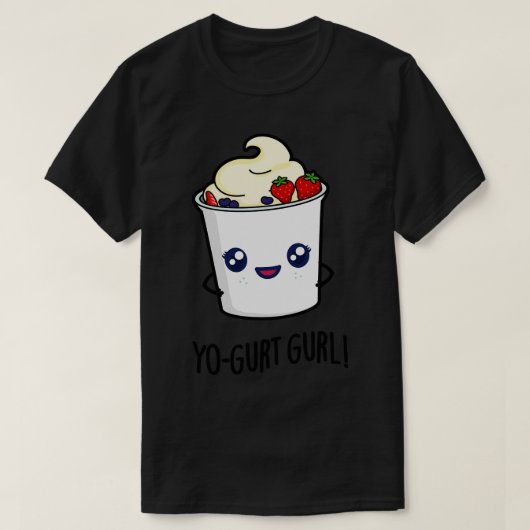 ヨーグルトGURLかわいいヨーグルトパン Tシャツ (デザイン正面)