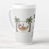 ヨーサンタ 面白い 夏 クリスマス ハッピーホリデー カフェラテマグ (左アングル)