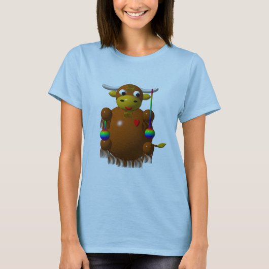 ヨージョーで遊ぶヤク Tシャツ (正面)