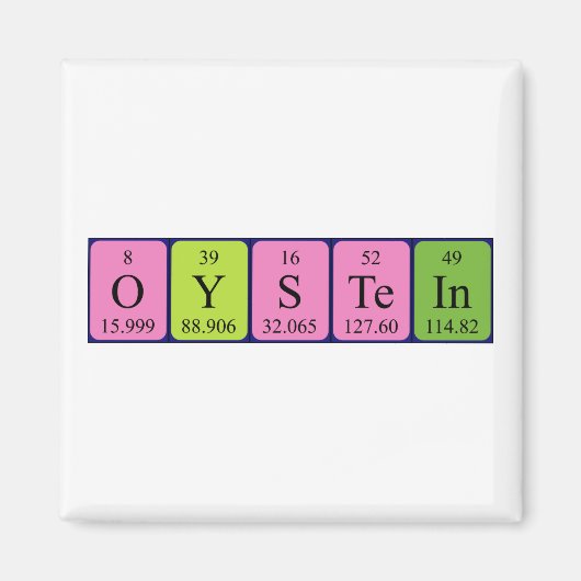 ヨースタイン周期表名磁石 マグネット (正面)