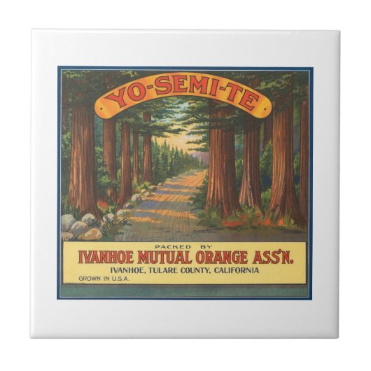 ヨーセミテヴィンテージ輪状ラベル タイル (正面)