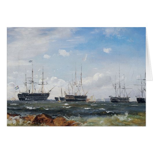 ヨーテボリを出港する軍艦 1861年 (正面横)