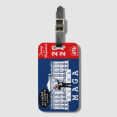 ヨートランプデサンティス2024ホワイトハウスウルトラマガ ラゲッジタグ (正面縦)