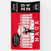 ヨートランプデサンティス2024ホワイトハウスウルトラマガ 横断幕 (縦)