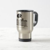 ヨートランプ – ホワイトハウスステンレススチールウォーターボトル トラベルマグ (正面右)