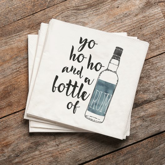 ヨーホーとラム海賊ボトル スタンダードカクテルナプキン