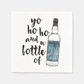 ヨーホーとラム海賊ボトル スタンダードカクテルナプキン (正面)
