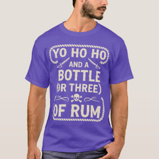 ヨーホーホーとラム酒の瓶 海賊の引用 ビンテージ Tシャツ