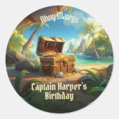 ヨーホー!パイレーツボーイズトレジャーアイランド誕生日 ラウンドシール (正面)