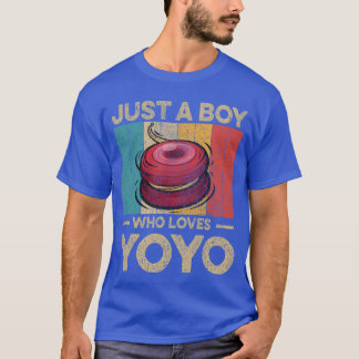 ヨーヨーが大好きな少年 面白いヴィンテージのヨーヨー少年 Tシャツ