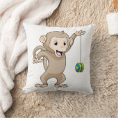 ヨーヨーとサル クッション (ブランケット)