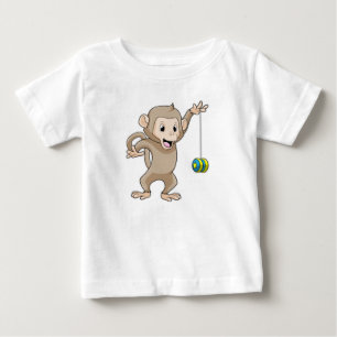 ヨーヨーとサル ベビーTシャツ
