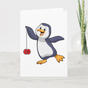 ヨーヨーを持つペンギン カード