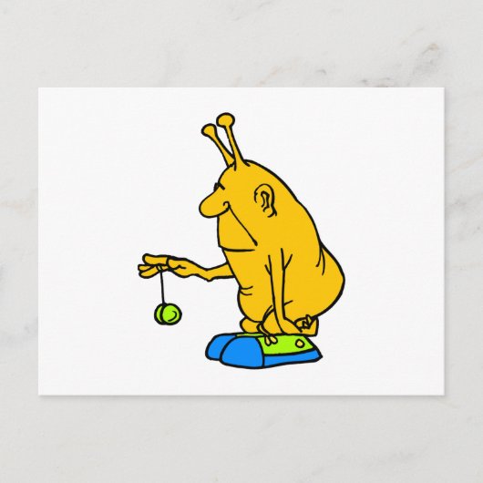 ヨーヨーを持つ火星 ポストカード (正面)