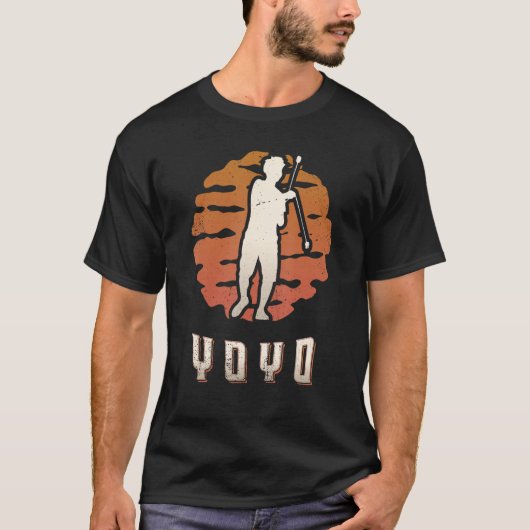 ヨーヨー ビンテージ レトロ クラシック 日没 Tシャツ (正面)