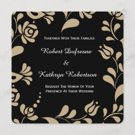 ヨーロエレガントッパフォークア結婚ート 招待状