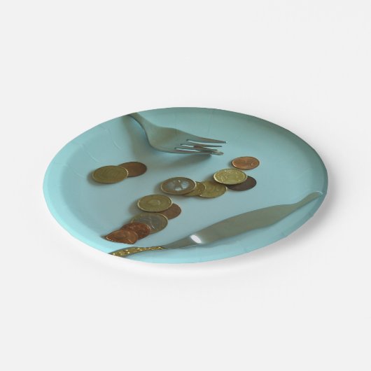 ヨーロッおもしろいプマネーパーティー紙プレート、ユーロコイン ペーパープレート (アングル)