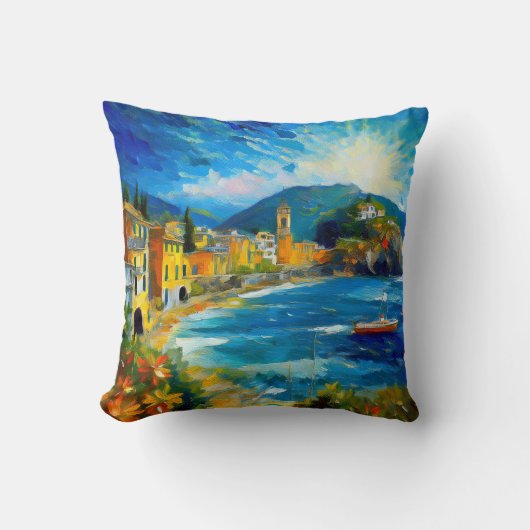 ヨーロッイタリアンパ海地中海の芸術 クッション (正面)
