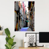 ヨーロッサイケデリックパ通りプリント ポスター (ホームオフィス)