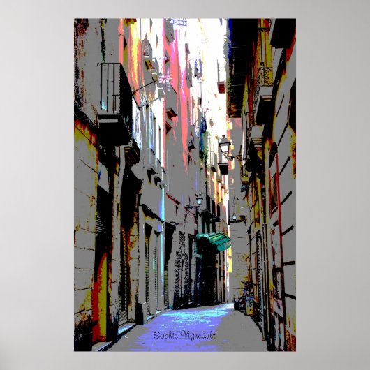 ヨーロッサイケデリックパ通りプリント ポスター (正面)