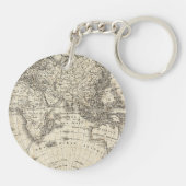 ヨーロッパおよびアジアのヴィンテージの地図 キーホルダー (裏面)
