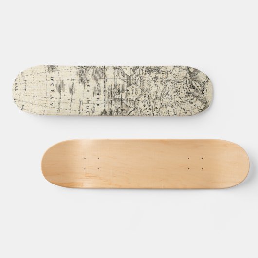 ヨーロッパおよびアジアのヴィンテージの地図 スケートボード (横)