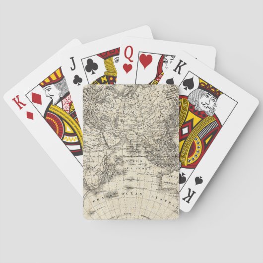 ヨーロッパおよびアジアのヴィンテージの地図 トランプ (裏面)