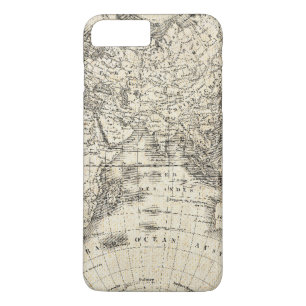 ヨーロッパおよびアジアのヴィンテージの地図 iPhone 8 PLUS/7 PLUSケース