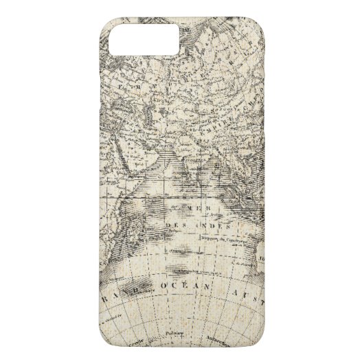 ヨーロッパおよびアジアのヴィンテージの地図 Case-Mate iPhoneケース (裏面)