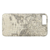 ヨーロッパおよびアジアのヴィンテージの地図 Case-Mate iPhoneケース (裏面(横))
