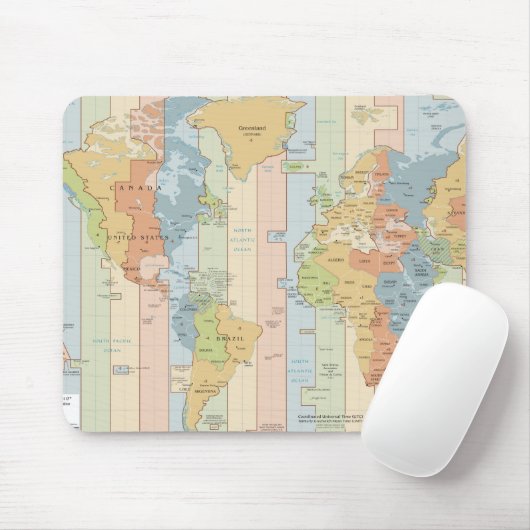 ヨーロッパおよびアフリカの世界旅行者の時間帯 マウスパッド (マウス)